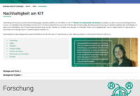 Nachhaltigkeit am KIT, Frau neben Zitat über gemeinschaftliches Handeln und Verantwortung.